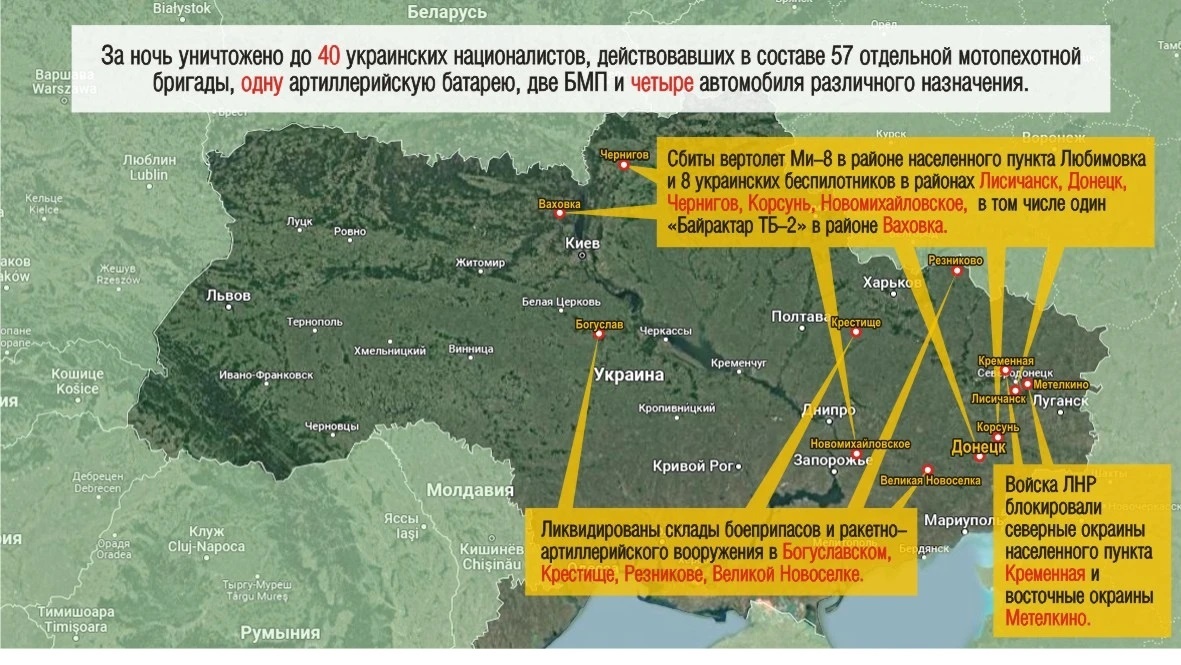 Карта боевых действий на украине на сегодня официальная информация мо рф