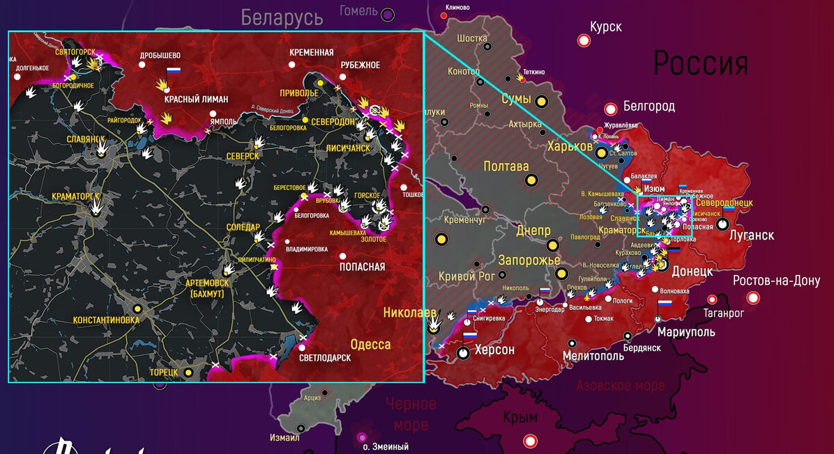 Карта боевых действий на украине на сегодня официальная информация мо рф